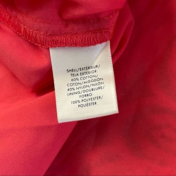 ANN TAYLOR Coral Pink Lace Ruffle Bell Sleeve Dres - Picture 9 of 14